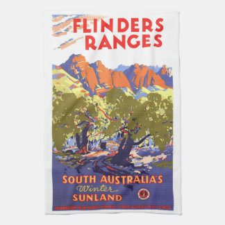 Flinders Ranges Vintage Travel Poster Australien Geschirrtuch
