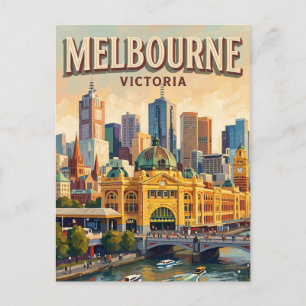 Flinders Street Station Melbourne Australien Postkarte