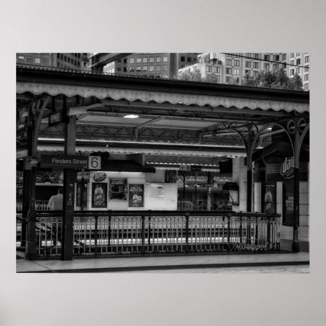 Flinders Street Station Platform Melbourne Poster (Vorne)