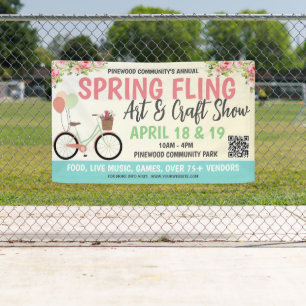 Fling-Banner mit qr-Code Banner