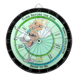 Fling vor der Klingelung des Junggeselinnen-Abschi Dartscheibe