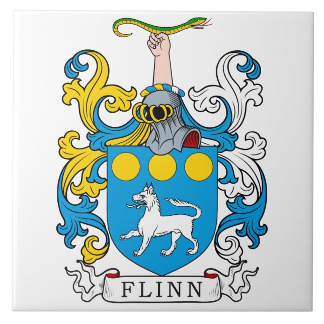 Flinn Familienwappen Fliese (Vorderseite)