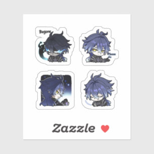 Flins Genshin Impact 4er Stickerbogen Aufkleber