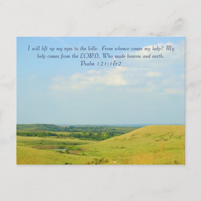 Flint Hills im Sommer Postkarte (Vorderseite)