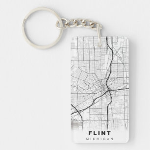 Flint-Karte Schlüsselanhänger