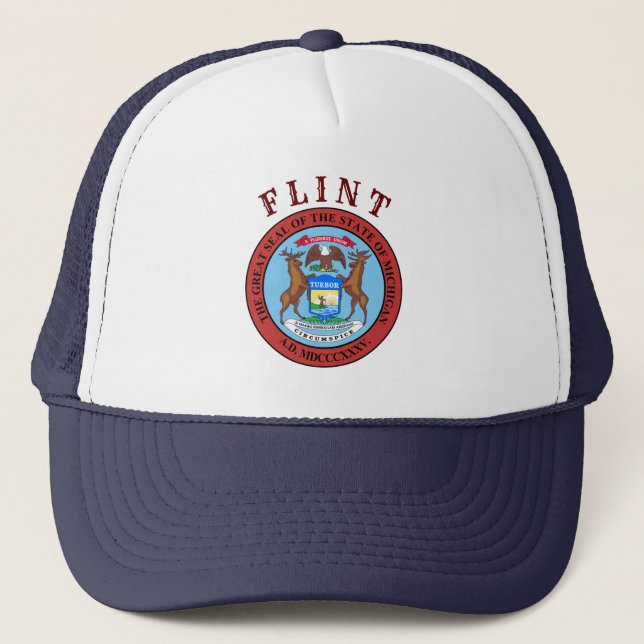 Flint, Michigan Truckerkappe (Vorderseite)