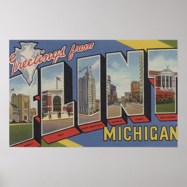 Flint, MichiganLarge Letter ScenesFlint, MI 2 Poster (Vorne)