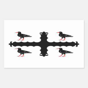 Flintshire-rechteckige Aufkleber