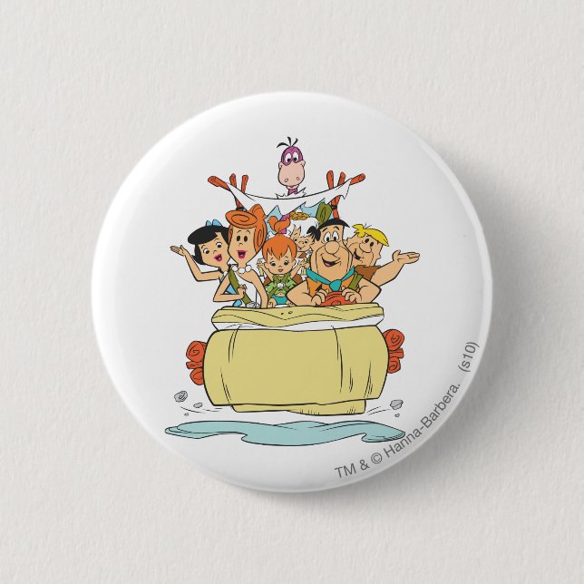 Flintstones Familientreppe Button (Vorderseite)