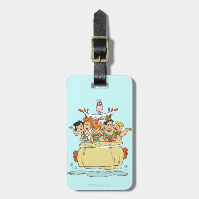 Flintstones Familientreppe Gepäckanhänger (Vorderseite vertikal)