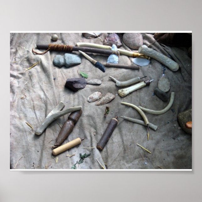 Flintstrichwerkzeuge Poster (Vorne)
