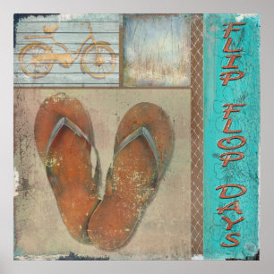 Flip Flop Days, Copyright Karen J Williams Poster