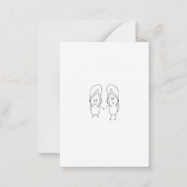 Flip Flop, süß, Sandalen-Thema Mitteilungskarte
