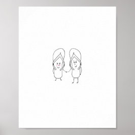 Flip Flop, süß, Sandalen-Thema Poster