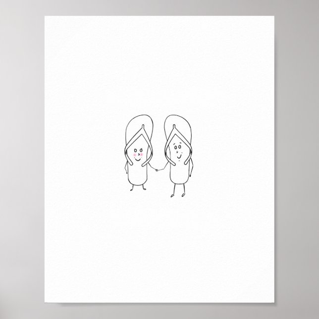 Flip Flop, süß, Sandalen-Thema Poster (Vorne)