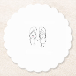 Flip Flop, süß, Sandalen-Thema Untersetzer