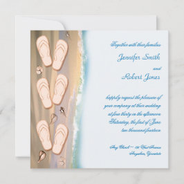 Flip Flops am Strand Hochzeit Einladung