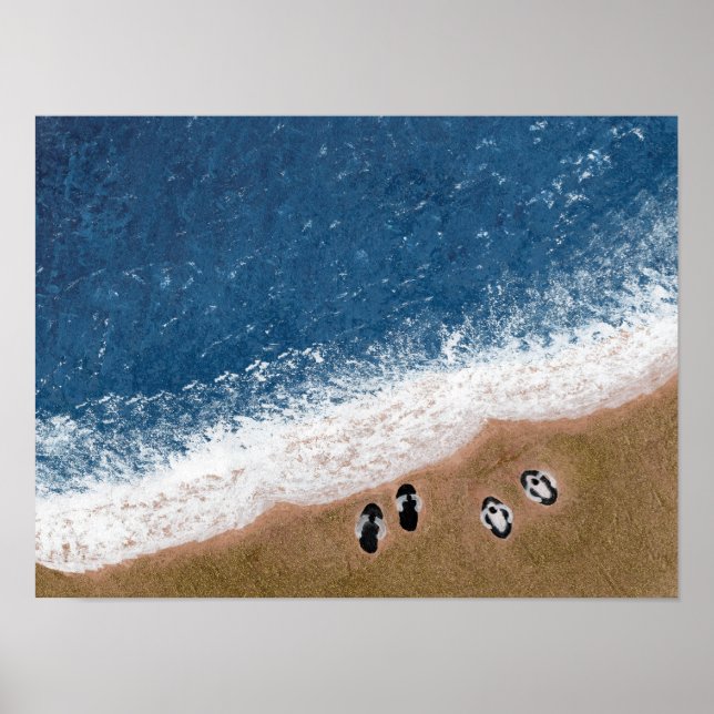 Flip Flops am Strand Poster (Vorne)