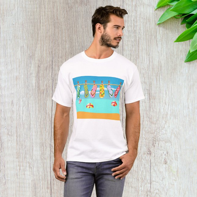Flip Flops am Strand T-Shirt (Von Creator hochgeladen)