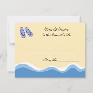 Flip Flops Beach Bridal Advance Card Hinweiskarte