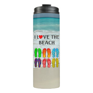 Flip-Flops Beach-Liebe Thermosbecher