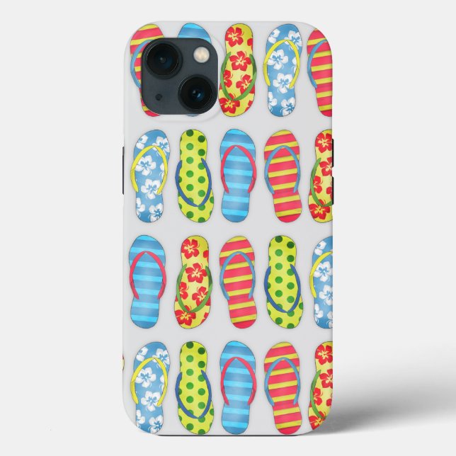 Flip Flops Beach Tropical Whimsical Niedlich Case-Mate iPhone Hülle (Rückseite)
