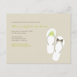 Flip Flops Beach Wedding Empfang Card Begleitkarte