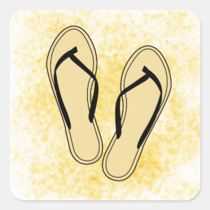 Flip Flops Black Sticker