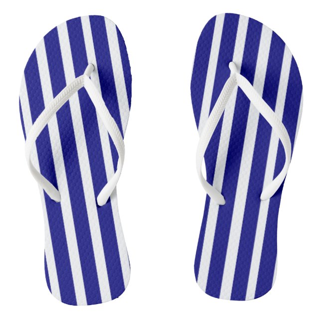 Flip Flops Blau und Weiß Streifen (Fußbett)