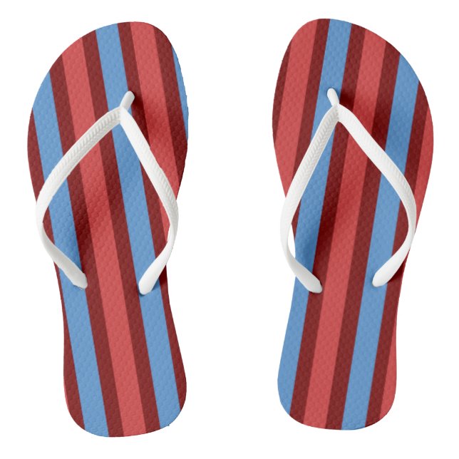 Flip Flops Burgundy & Blue Strip (Fußbett)
