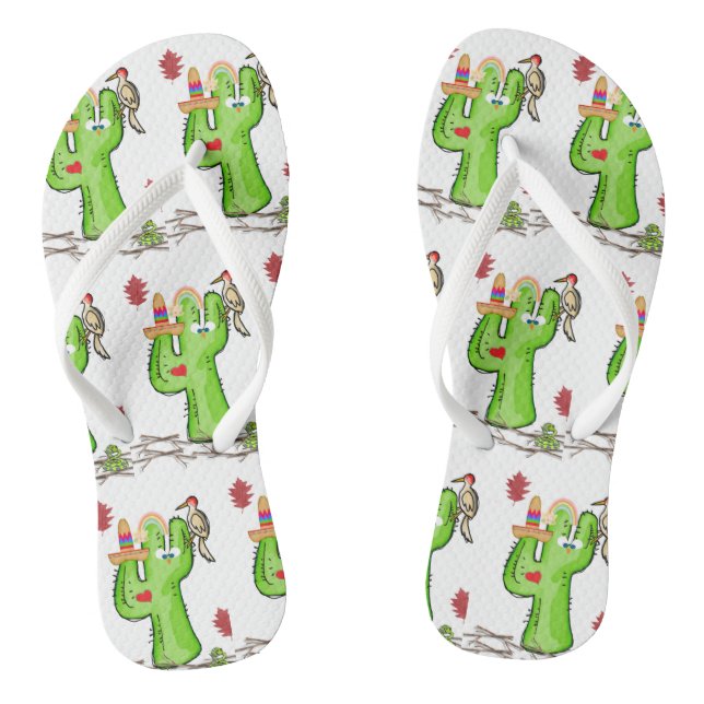 Flip Flops Cactus Bird (Fußbett)