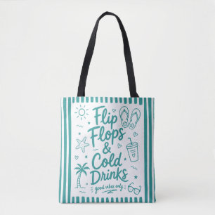 Flip Flops & Cold Drinks Sommer-Strandtasche