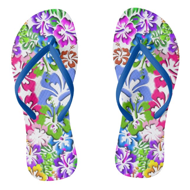 Flip Flops der Blume für tropischen Hibiskus (Fußbett)