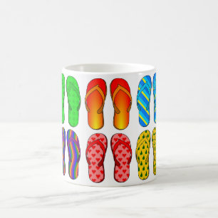 Flip Flops Design farbenfroh Kaffeetasse