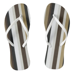 Flip Flops Earth Ton Braun Beige Streifen