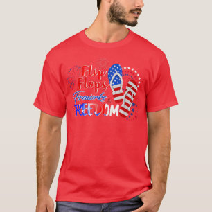 Flip Flops Feuerwerke Freiheit 4. Juli Patrioti T-Shirt