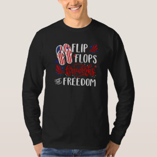 Flip Flops Feuerwerke und Freiheit 4. Juli T-Shirt