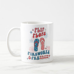 Flip Flops Fireworks Freedom Kaffeetasse