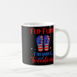 Flip Flops Fireworks und Freedom American Flag 4. Kaffeetasse