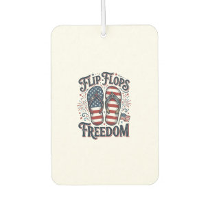 Flip Flops Freiheit Patriotisches Sommer-Shirt Des Autolufterfrischer