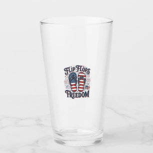 Flip Flops Freiheit Patriotisches Sommer-Shirt Des Glas