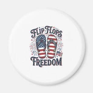 Flip Flops Freiheit Patriotisches Sommer-Shirt Des Magnet