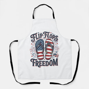 Flip Flops Freiheit Patriotisches Sommer-Shirt Des Schürze