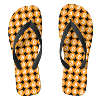 Flip Flops für Bitcoin-Logos