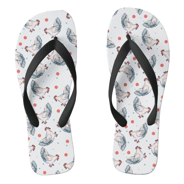 Flip Flops für Hühner und Polka (Fußbett)