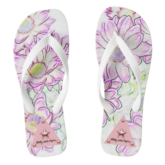 Flip Flops für Lila Blütenerwachsene (Fußbett)