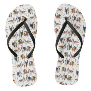 Flip Flops für Niedliche Howling Basset-Hunde