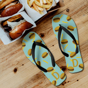 Flip Flops für niedliches Burger- und Friend-Fast-