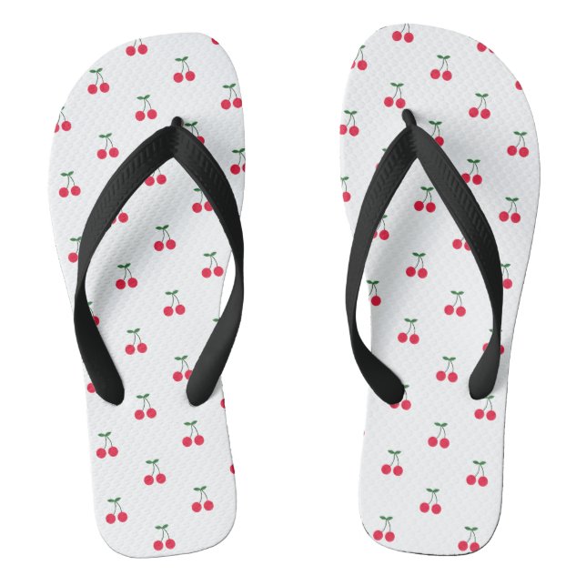 Flip Flops für Niedliches Kirschmuster (Fußbett)