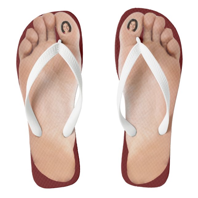 Flip Flops für personalisierte Bare Feet Erwachsen (Fußbett)
